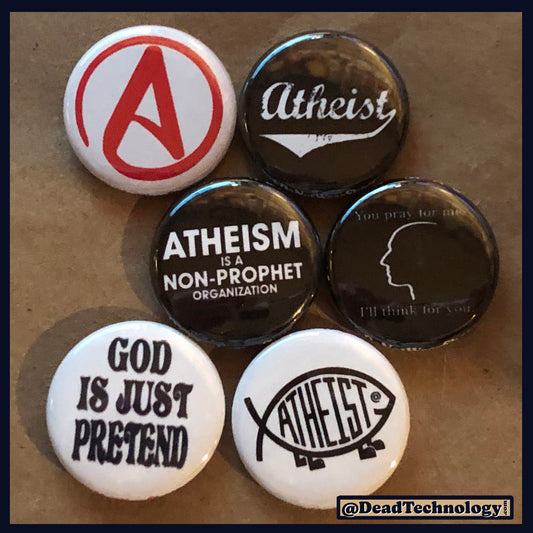 Atheist -Buttons- 6 Pack