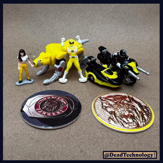 Micro Machines -Pack #4 Yellow- Mighty Morphin Power Rangers