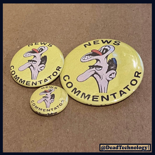 News Commentator -Button/Bottle Opener-