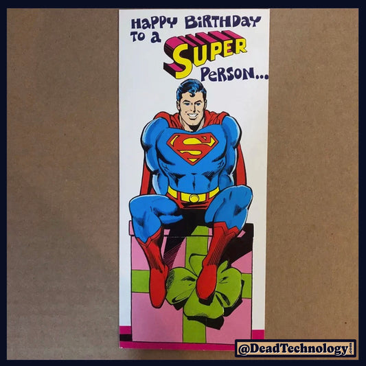 Super Person -Vintage Birthday Greeting Card- 1978